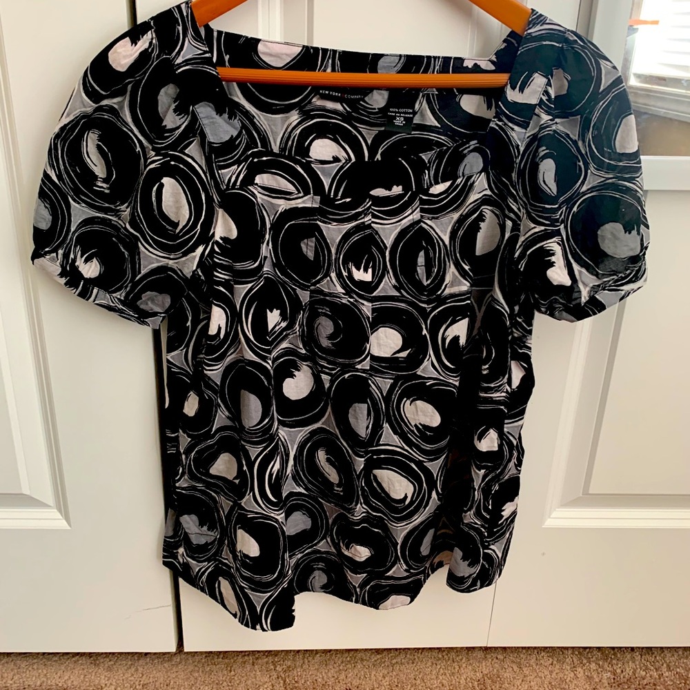New York and Co. square neck blouse